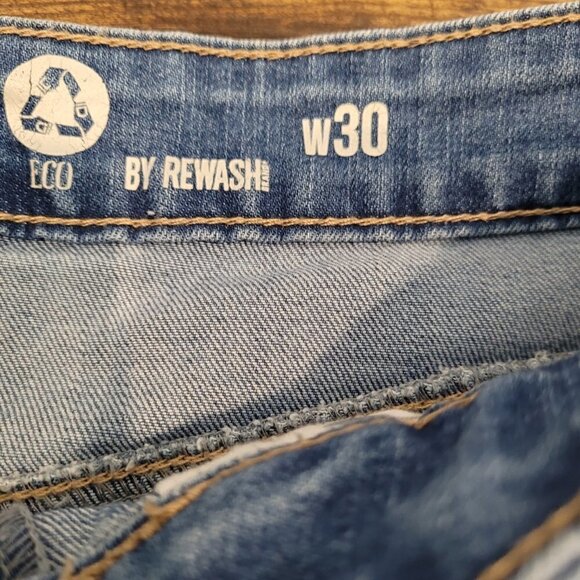Peace Love Eco by Rewash Super High Wedge Vintage Reunion Jean Short - Picture 6 of 9
